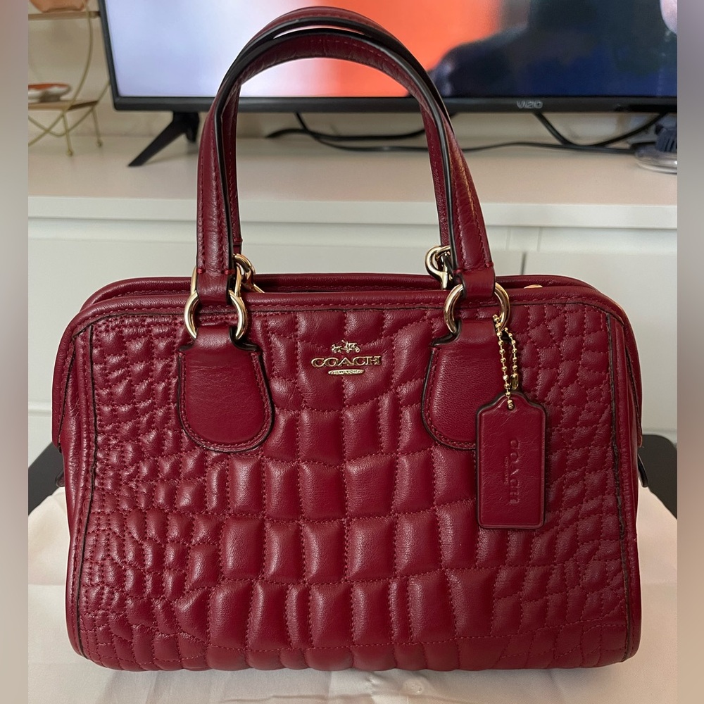 New Coach Quilted Croc Leather Nolita Handbag